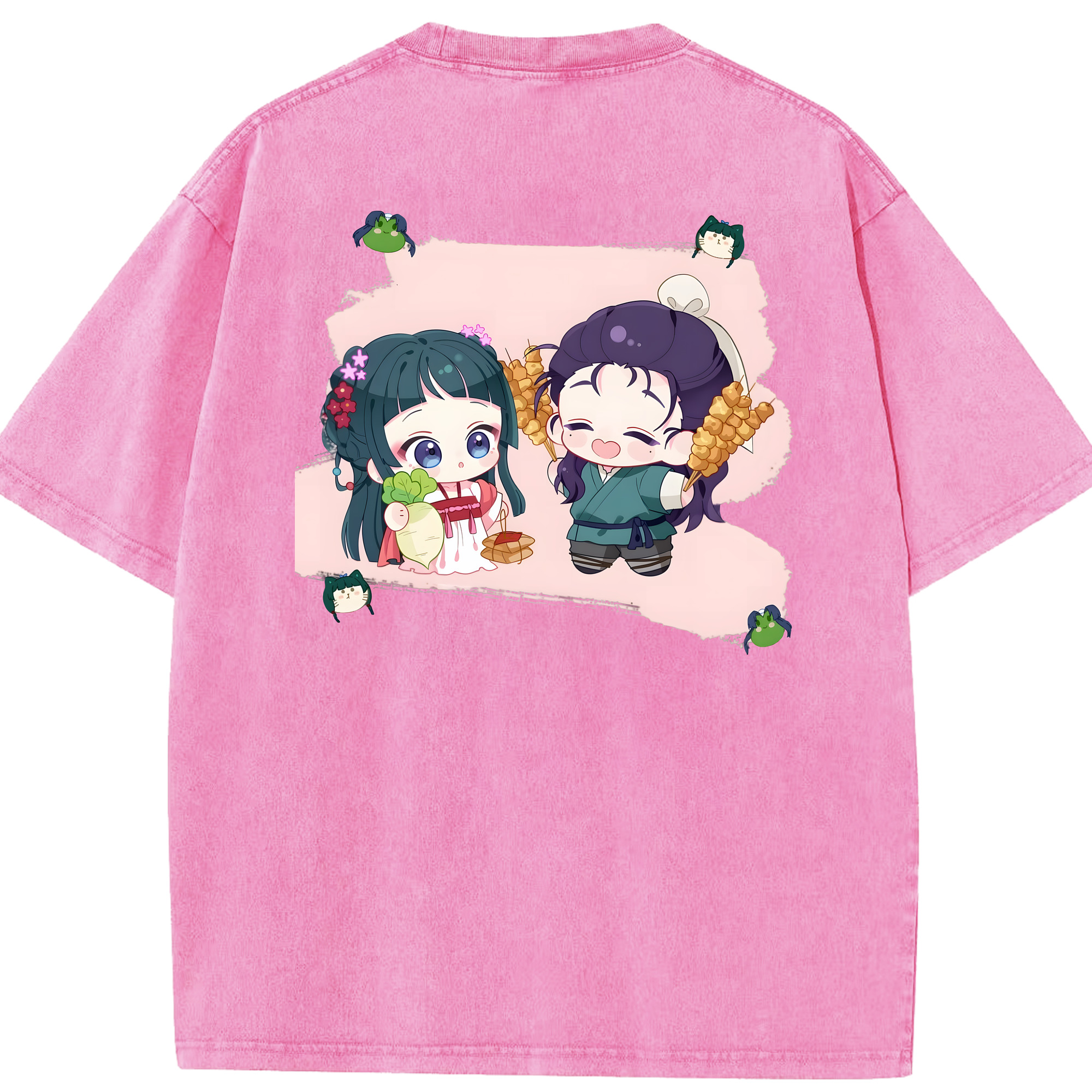 （画像用） 薬屋のひとりごと The Apothecary Diaries 綿100% ヴィンテージ風 半袖Tシャツ（背面プリント）